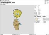 Tweety Ice Cream Embroidery File 6 sizes