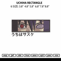 Uchiha Rectangle Embroidery File 6 sizes