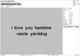 Uncle Text Embroidery File 6 Sizes