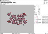 Un San Valentin V2 Embroidery File 6 sizes