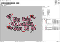 Un San Valentin V2 Embroidery File 6 sizes