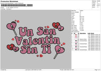 Un San Valentin V2 Embroidery File 6 sizes