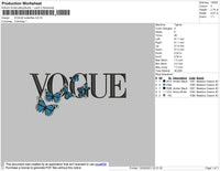 Vogue Butterflies Embroidery