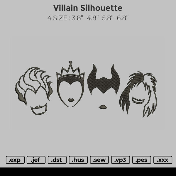 Villain Silhouette Embroidery