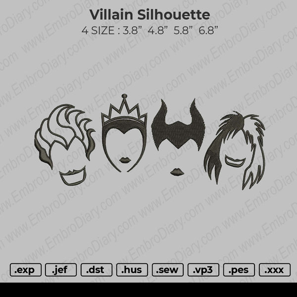 Villain Silhouette Embroidery