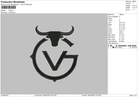 V Logo Embroidery File 6 sizes