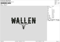 Wallen Embroidery File 6 sizes