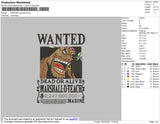 Wanted Marshall Embroidery