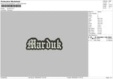 Warduktext Embroidery File 6 sizes