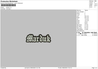 Warduktext Embroidery File 6 sizes