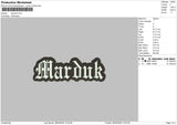 Warduktext Embroidery File 6 sizes