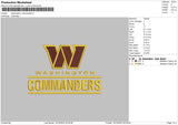 W Logo Embroidery File 6 sizes