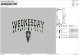 Wednesd Txt Embroidery File 6 sizes