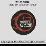 Welds Cirlce Embroidery File 6 sizes