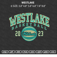 Westlake Embroidery File 6 sizes