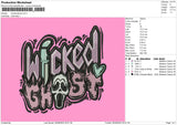 Wicked Ghost Embroiery File 6 sizes