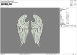 Wings Embroidery File 6 sizes