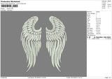 Wings Embroidery File 6 sizes