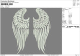 Wings Embroidery File 6 sizes