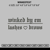 Winkedtext Embroidery File 6 sizes