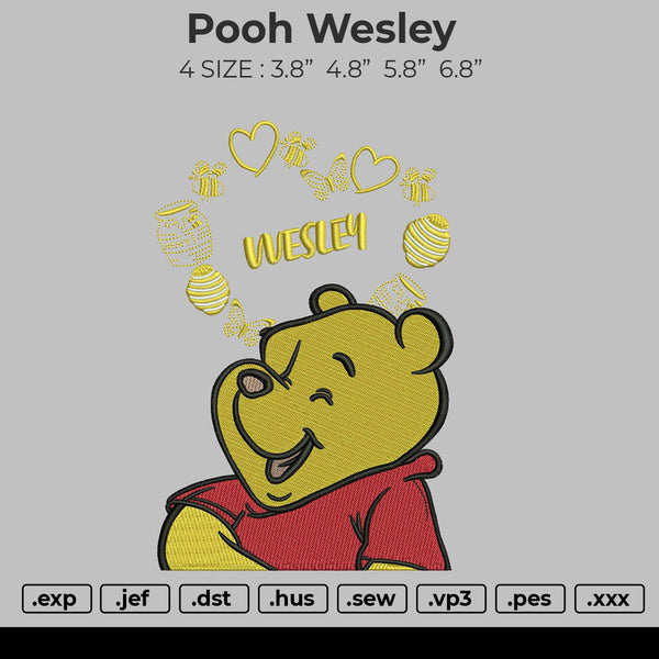 Pooh Wesley Embroidery