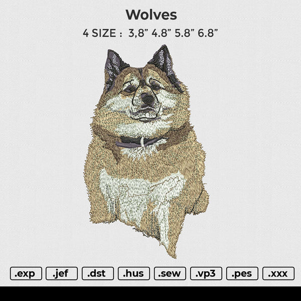 Wolves Embroidery