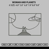 Women And Planets Embroidery File 6 sizes