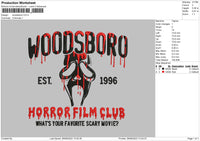 Bloodywoods Embroidery File 6 sizes