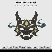 xiao Yaksha mask Embroidery