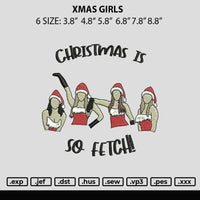 Xmas Girls Embroidery File 6 sizes