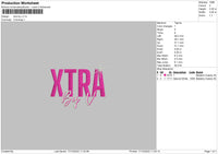 Xtra By Embroidery File 6 sizes