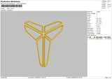 Yellow Logo Embroidery File 6 sizes