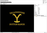 Yellowstone Embroidery File 6 sizes