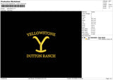 Yellowstone Embroidery File 6 sizes