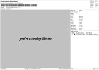 Youre Cowboy Embroidery File 6 sizes