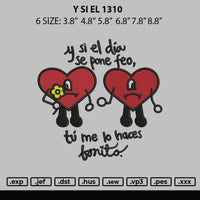 Y Si El 1310 Embroidery File 6 sizes