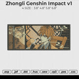 Zhongli Genshin Impact v1 Embroidery