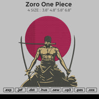 Zoro One Piece Embroidery